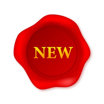 New Red Wax Seal candle stamp. Special offer Blank waxy emboss. vector