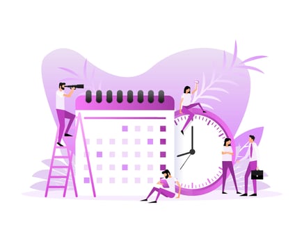 Event schedule date. Calendar reminder. Calendar and time. vector