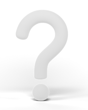 3D question mark icon or ask faq answer solution isolated on transparent background png file.