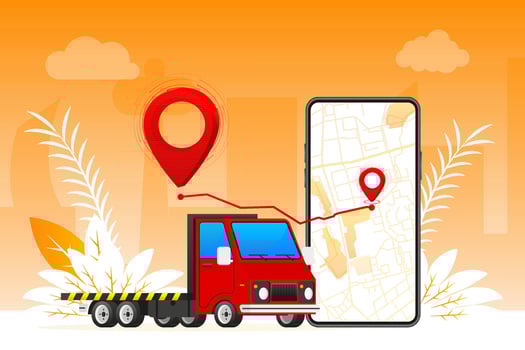 Car Service and Roadside Assistance. Car towing truck vector