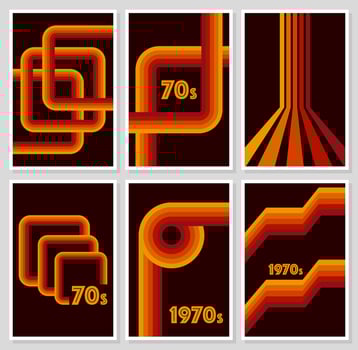 70 s Retro Seamless rainbow stripes. Vector stock illustration.