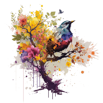 Free download png watercolor art background realistic photo, Ai Generative