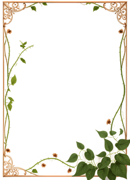 Vines Border Frame Ai Generative png