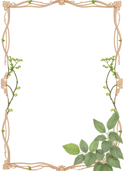 Vines Border Frame Ai Generative png