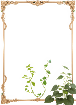 Vines Border Frame Ai Generative png