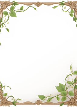 Vines Border Frame Ai Generative png