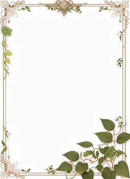 Vines Border Frame Ai Generative png