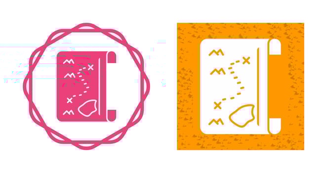 Pirate Map Vector Icon