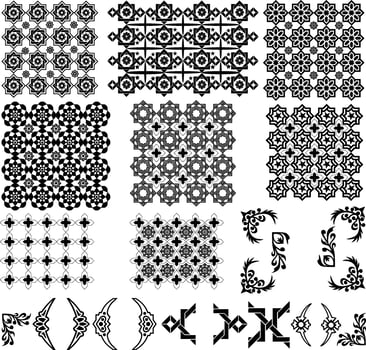 arabic and islamic patterns design vector