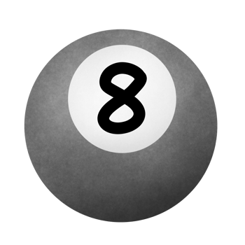 Black Billiard number 8 png