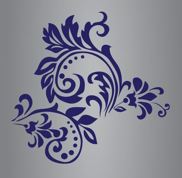 Vines and floral design vector art cut out