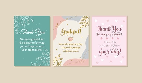 Customer Thank You Card - Cute template vector