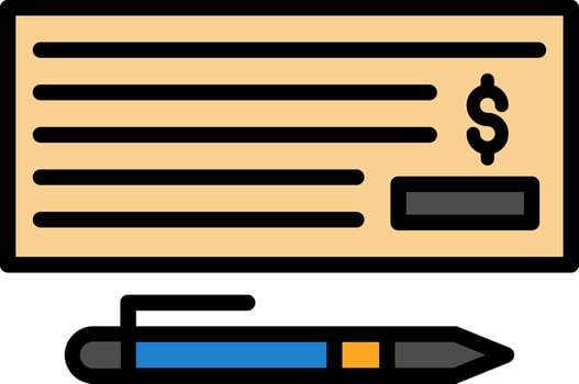 Cheque Vector Icon Design