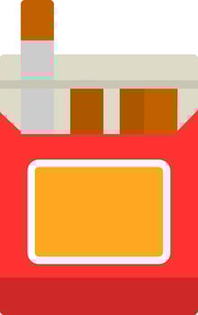 Cigarette Pack Vector Icon Design