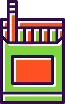 Cigarette Pack Vector Icon Design