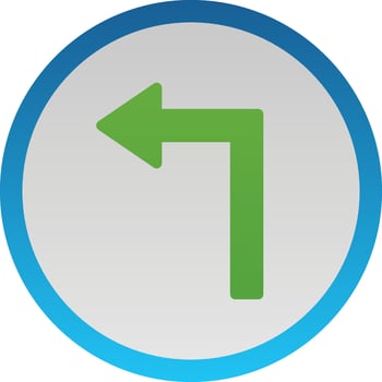Left Turn Vector Icon Design