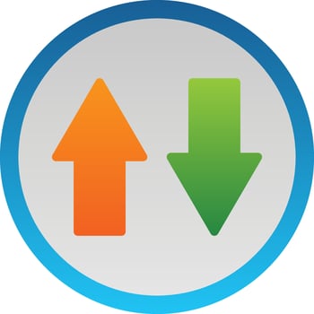 Up and Down Arrow Vector Icon Design