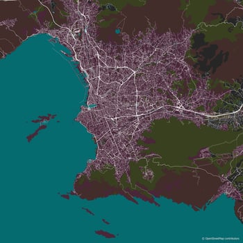 Vector city map of Marseille France