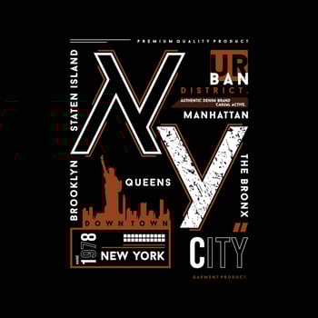 new york city graphic typography vector, t shirt design, illustration, good for casual style vector