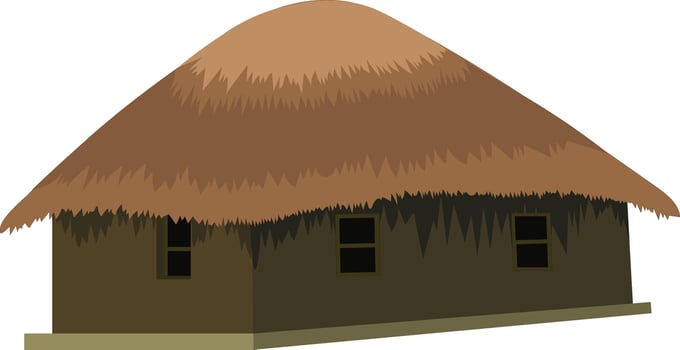 Village House Rural People home vector