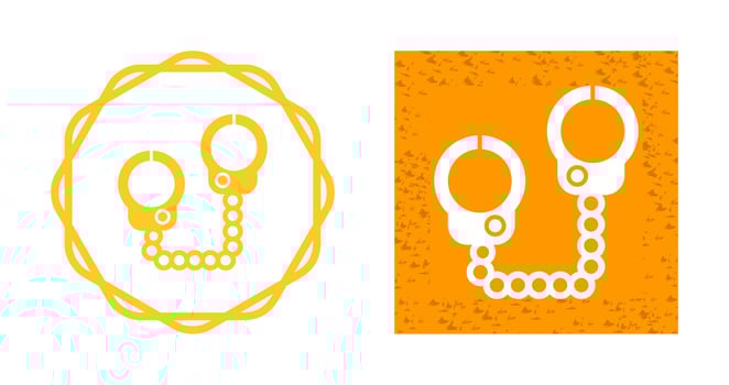 Police Handcuffs Vector Icon