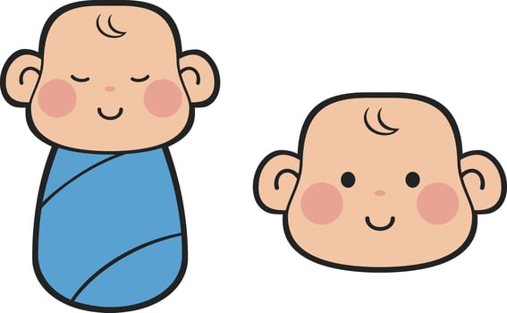 Baby and Maternity Icon Vectors. Cute Icons for Baby and Maternity Themed Vector