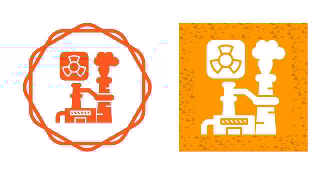 Nuclear Plant Vector Icon