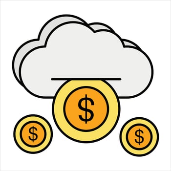 crowdfunding color outline icon design style vector
