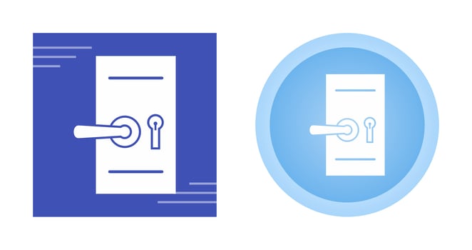 Door Security Lock Vector Icon