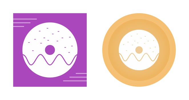 Doughnut sprinkled Vector Icon