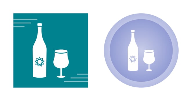 Goblet and Wine Vector Icon