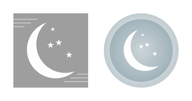 Moon and Stars Vector Icon