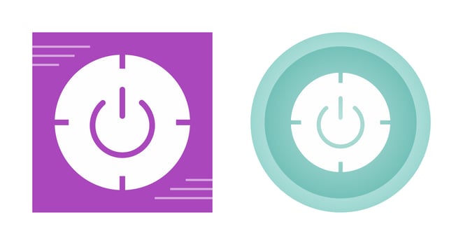Scheduled power on and off Vector Icon
