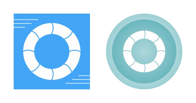 Swimming Tire Vector Icon