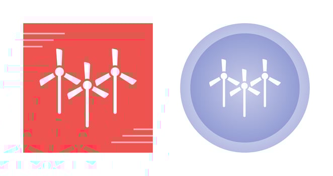 Multiple Windmills Vector Icon