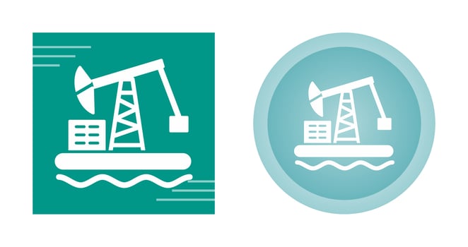 Oil Platform Vector Icon