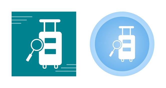 Luggage Inspection Vector Icon