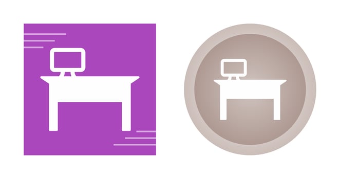 Office Desk Vector Icon