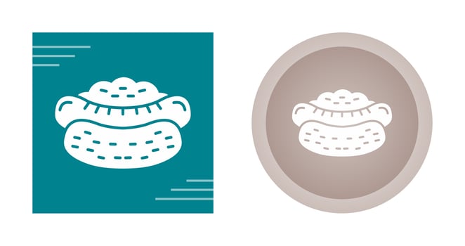 Hot Dog Vector Icon