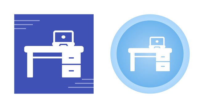 Office Desk Vector Icon