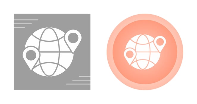 Globe Location Vector Icon