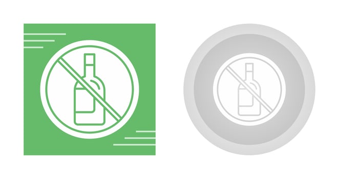No Alcohol Vector Icon