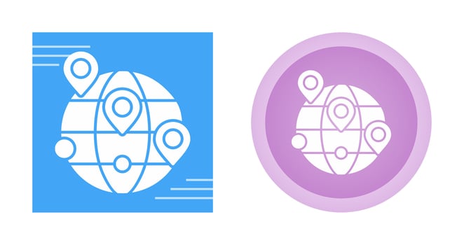 Worldwide Location Vector Icon