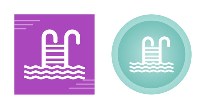 Water Stairs Vector Icon