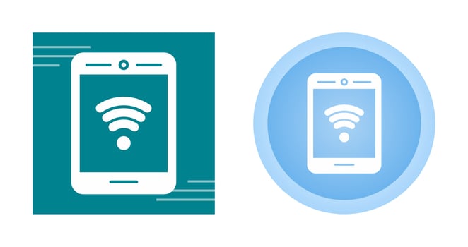 Phone With Signal Vector Icon