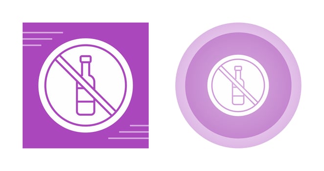 No Alcohol Vector Icon