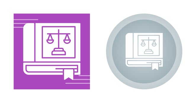 Law Book Vector Icon