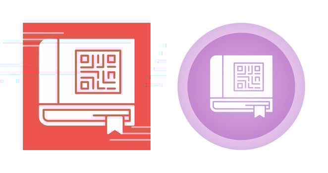 QR Book Vector Icon