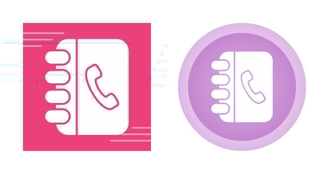 Contact Book Vector Icon