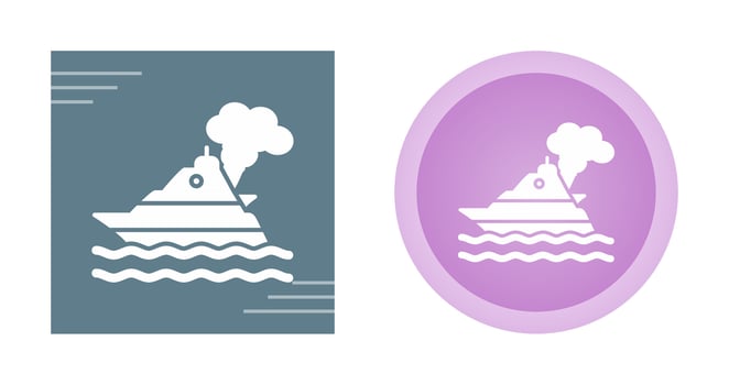 Ship Pollution Vector Icon